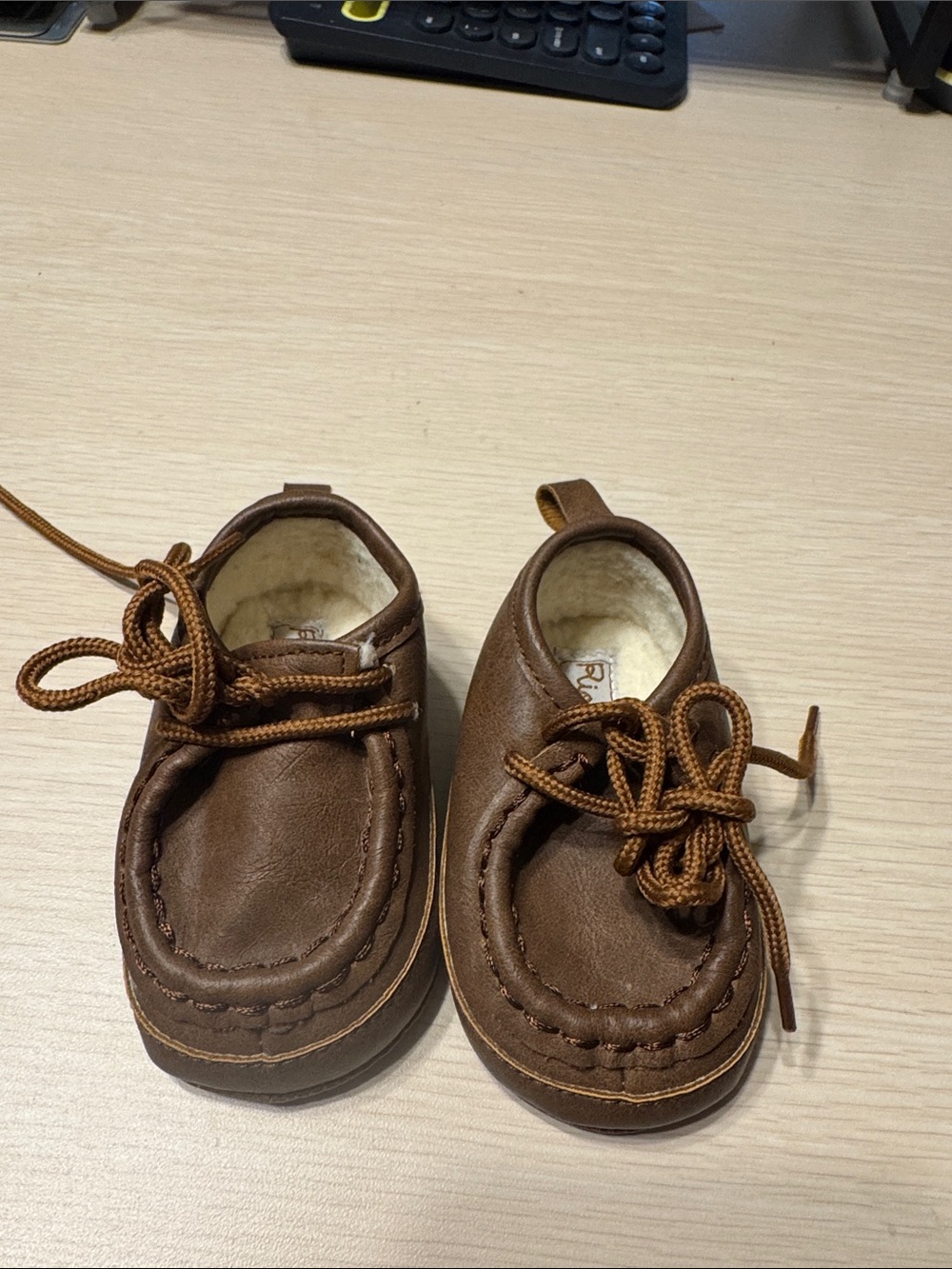 Source Unknown Brown Kids Moccasin-Style Shoes